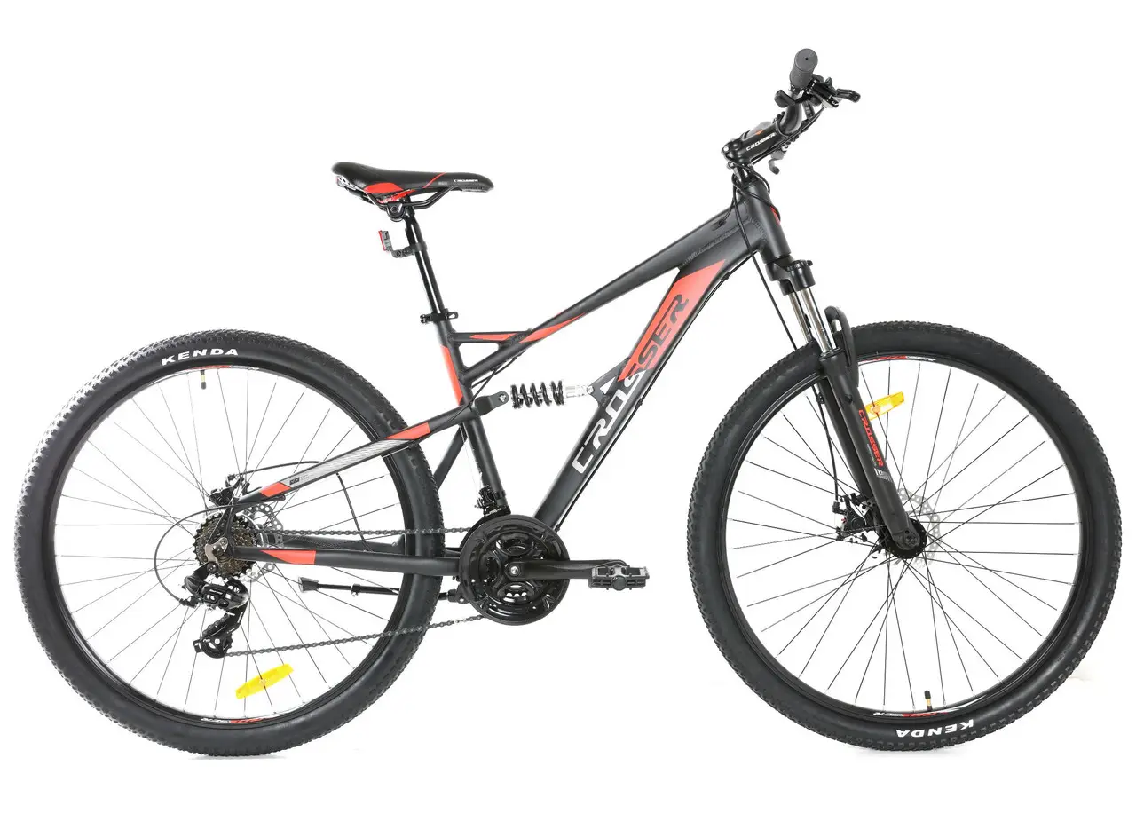 Велосипед гірський Crosser Stanley 26" рама 16.5" Чорно-червоний