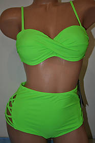 Купальник Fuba.Vi висока посадка Салатовий