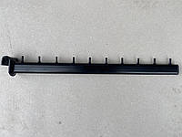 Чёрная прямая флейта крючок на овальную рейку для одежды