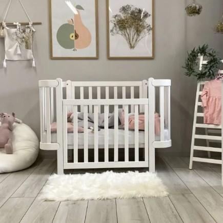 Ліжечко Верес ЛД5 Монако білий / без ящика і колес