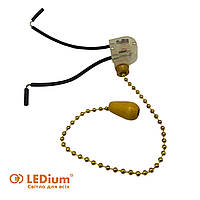 Вимикач для бра ланцюжок золота