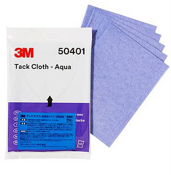 Протирочна липка серветка 3M™ Tack Cloth Aqua, 43 х 30 см 10 шт упаковка