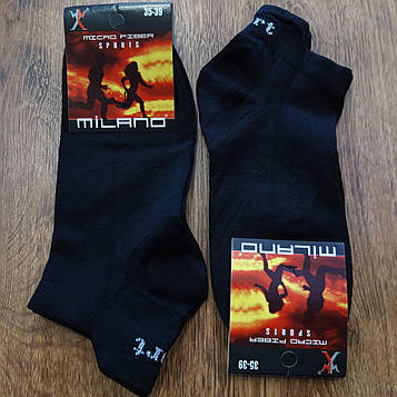 Жіночі короткі шкарпетки,мікрофібра"MILANO"Туреччина 35-39 / 12 пар