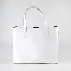 Стильна сумочка жіноча класична білого кольору