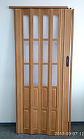 Двері гармошка полуостекленная 1020х2030х10мм БУК №503