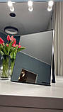 Косметичне дзеркало на стіл в металевій рамі на ніжці, фото 3