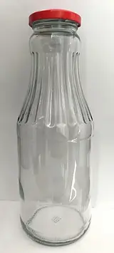 12 шт пляшка скло 1000 мл з червоною кришкою то 53 мм упаковка