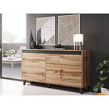 Комод у вітальню/спальню з ламінованої ДСП Nord Антрацит/Дуб Вотан Сama без підсвічування