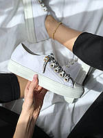 Женские кроссовки Dior Low Top White кожа демисезон белые диор