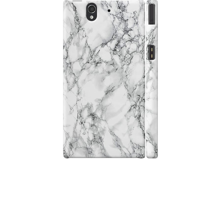 Чохол 3d пластиковий матовий на телефон Sony Xperia Z C6602 Мармур білий "4480m-40-58250"