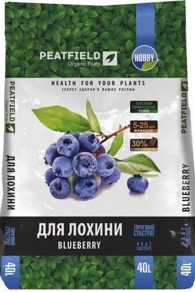 Торф'яний субстрат для лохини PEATFIELD 40 л, фото 1