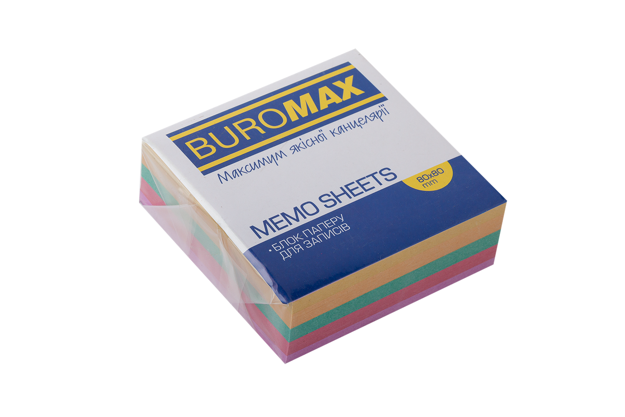 Блок паперу Декор 80х80/30мм. не склеєний BUROMAX BM.2273