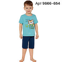 Пижама для мальчика Baykar Турция летние детские пижамы хлопок шорты футболка арт 9666-654 Little Tiger
