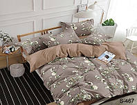 Семейное постельное белье с двумя пододеяльниками ТМ TAG Комплект постельного белья с мелкими цветами S467