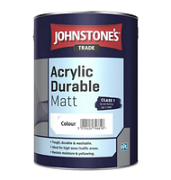 Влагостойкая краска для стен и потолка Johnstone's Acrylic Durable Matt, белая В1 5