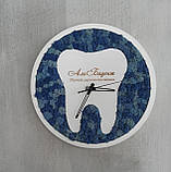 Настінний Годинник зі стабілізованого моху в стоматологію, стоматклініку. Подарунок стоматологу, фото 4