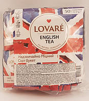 Чай у пакетиках чорний Ловаре Lovare English Tea 50 шт по 2 г у конверті