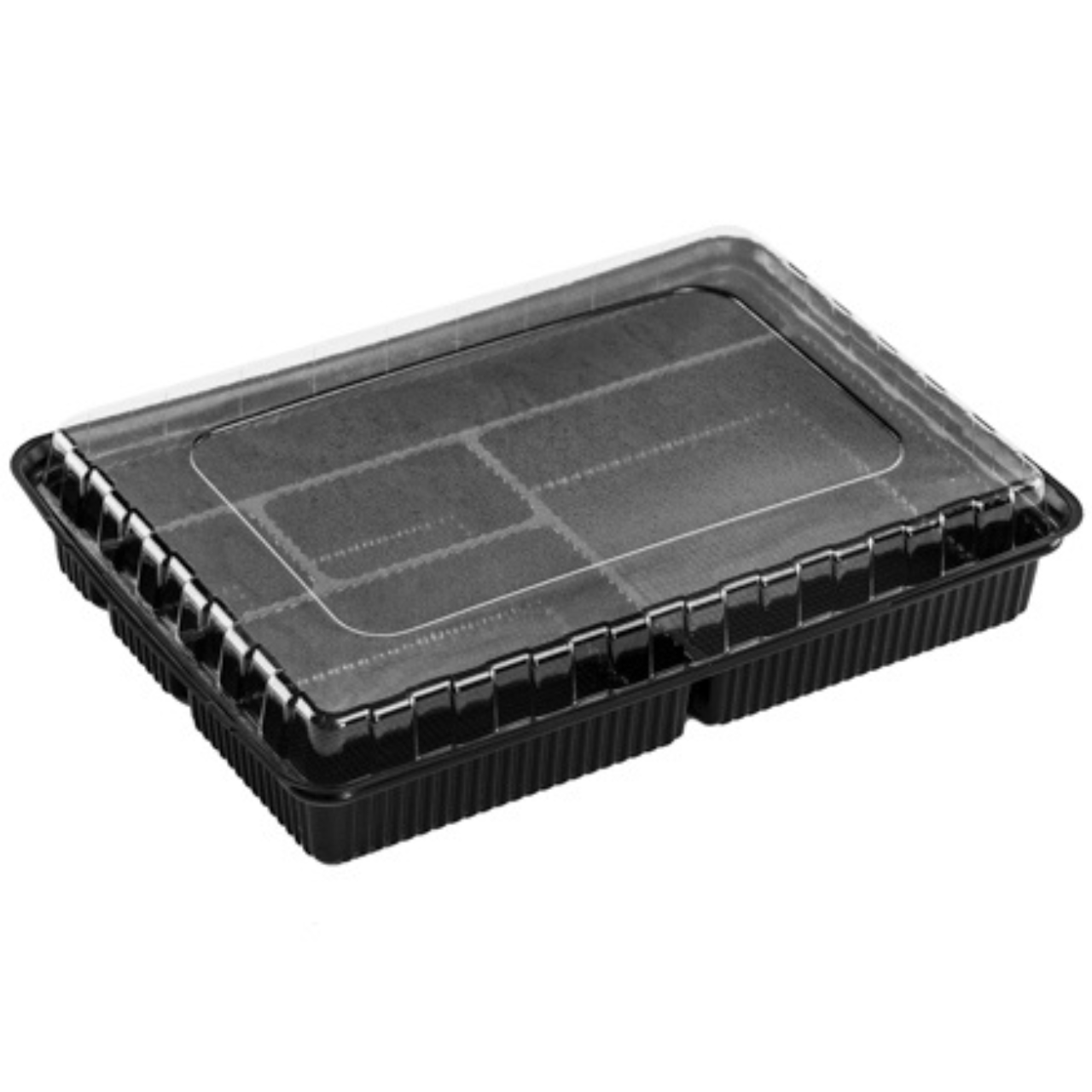 Пластикова упаковка для суші з кришкою 278x195x40 мм 180 шт суші бокс, коробка контейнер для суші, фото 1