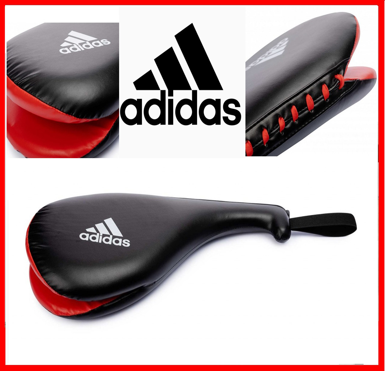 Подвійна ракетка для відпрацювання ударів Adidas хлопушка для тхеквондо посилена професійна