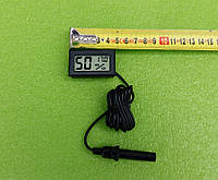 Влагомер-гигрометр с термометром-градусником цифровой (на батарейках) для инкубаторов - ЧЕРНЫЙ Китай