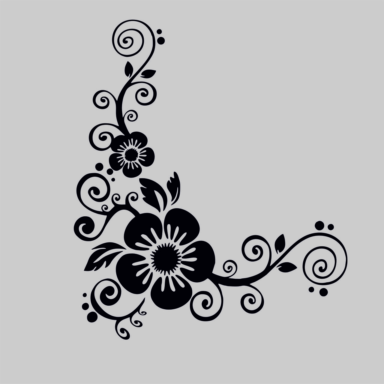 Наклейка вінілова на автомобіль Квітка 25 х 21 см, фото 1