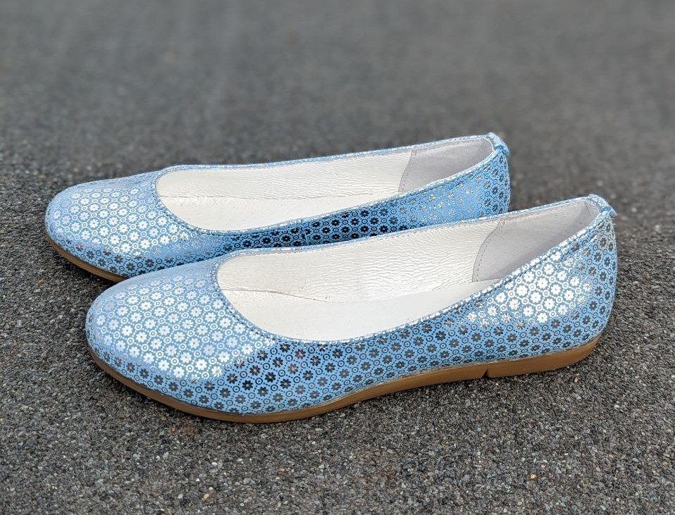 STTOPA Розміри 36-41. Балетки великих розмірів із натуральної шкіри. 159-3641 Блакитні, фото 1