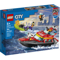Конструктор LEGO City Човен пожежної бригади 144 деталі (60373)
