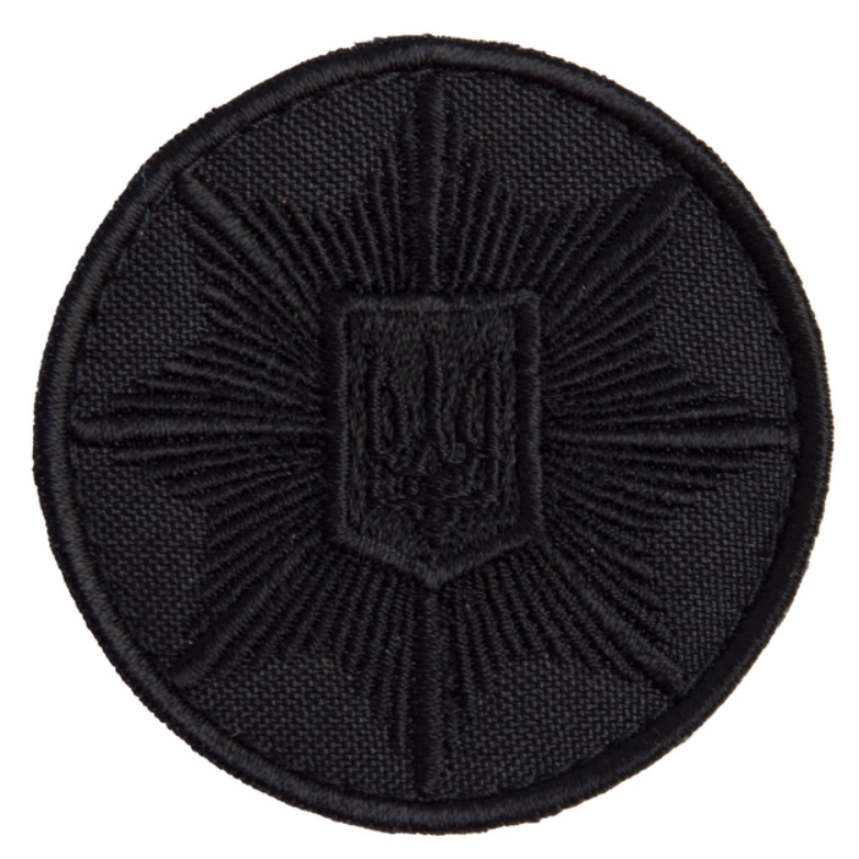 Кокарда Поліція кругла 6 см чорна