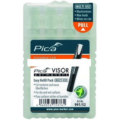 Змінні грифеля, 991/52 для PICA VISOR permanent Longlife Industrial Marker, білі, фото 1