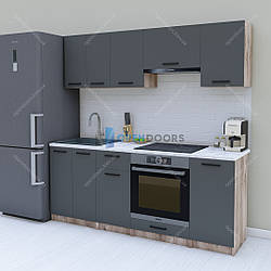 Сучасна готова кухня 2 м, модульний кухонний гарнітур у стилі лофт 200 см Opendoors