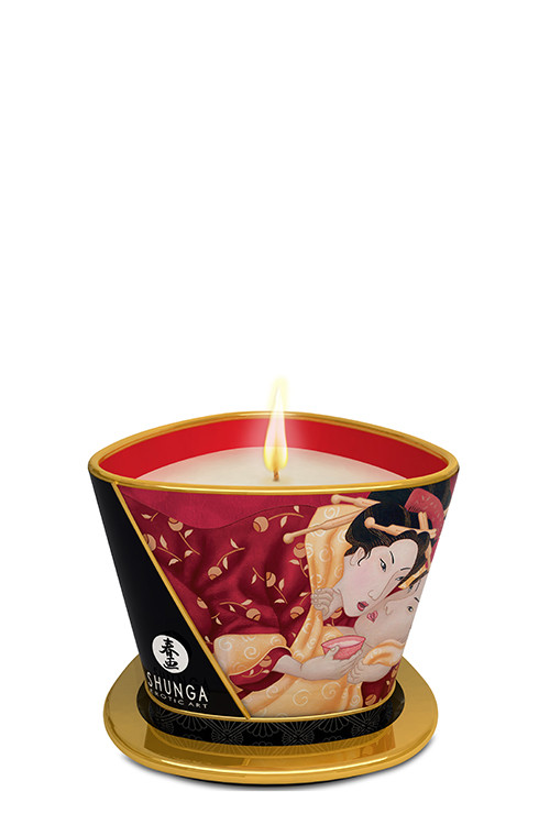 Масажна Свічка MASSAGE CANDLE SPARKLING STRAWBERRY WINE, 170 мл