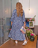Літня сукня з довгими рукавами розміри 52,54,56,58, фото 4