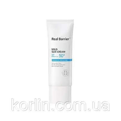 Real Barrier Mild Sun Cream SPF50+ PA++++ Ніжний Сонцезахисний Крем на Основі Фізичних фільтрів 40 мл.