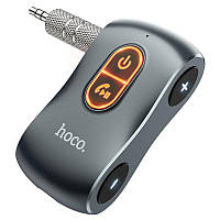 Автомобільний Bluetooth адаптер ресивер Hoco E73 бездротовий FM-модулятор AUX 3.5mm аудіоадаптер у машину