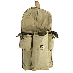 Підсумок брезентовий на АК на 3 магазина світло-зелений , поясний