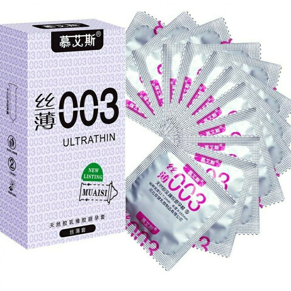 Набір ультратонких презервативів 0,03 мм, Silver 12 шт, Прозрачный Кітті