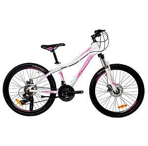 Велосипед гірський Crosser Sweet 26" рама 16" Біло-рожевий