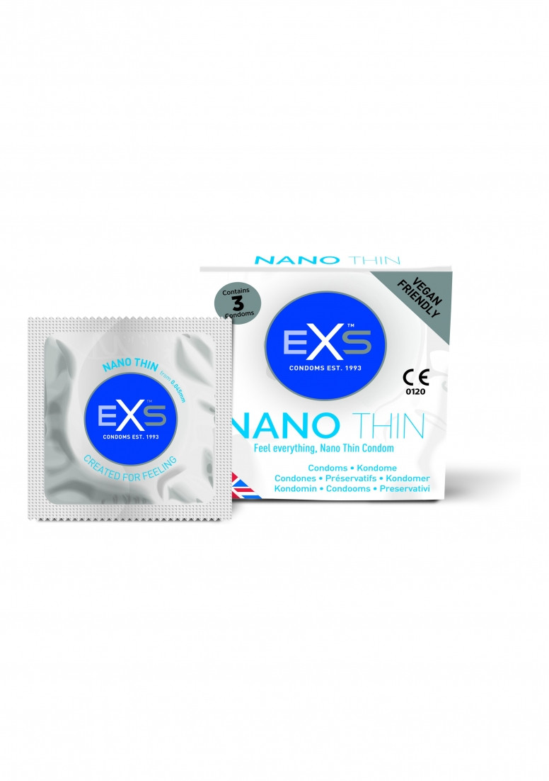 Презервативи ультратонкі EXS Nano Thin латексні (ціна за упаковку, 3 шт.) Кітті