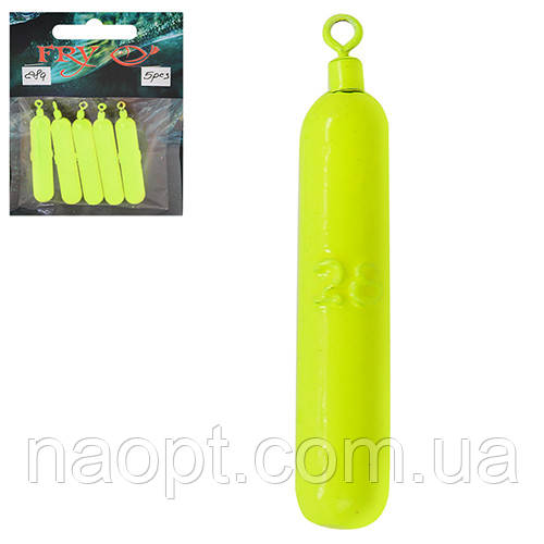 Грузило "Диг-риг" фарбовані Yellow 28г, фото 1