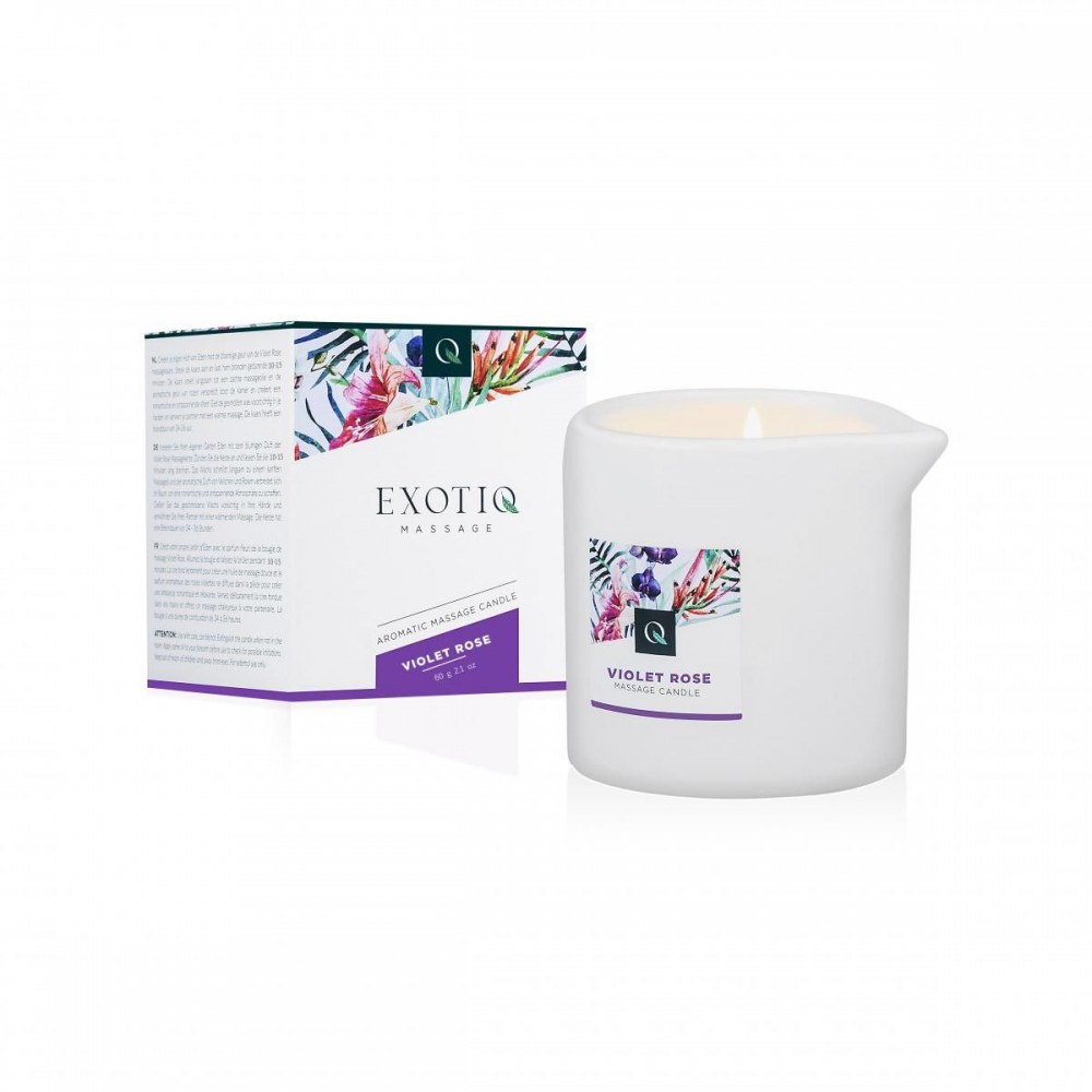 Масажна Свічка Exotiq Massage Candle Violet Rose - 60 мл