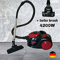 Пилосос з турбощіткою Rainberg RB-653 4200 Вт без мішка циклонний колбовий для дому контейнерний Німеччина
