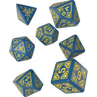 Набор кубиков для настольных игр Q-Workshop Arcade Blue yellow Dice Set (7шт) (SARC1E)