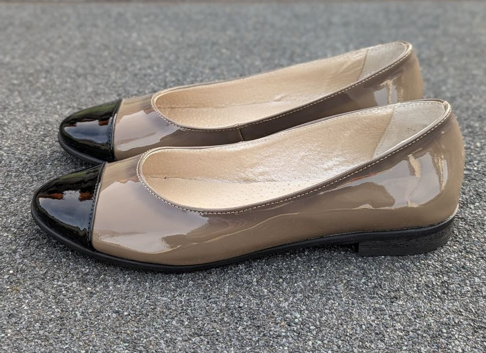 STTOPA Розміри 41-27,5 см. Балетки туфлі великих розмірів із натуральної шкіри. 162-4044 Бежеві Чорні, фото 1