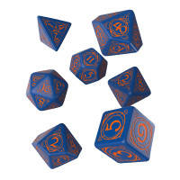 Набор кубиков для настольных игр Q-Workshop Wizard Dark-blue orange Dice Set (7 шт) (SWIZ90)