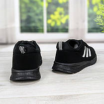 Кросівки чоловічі чорні тексильні Україна 3578, фото 4