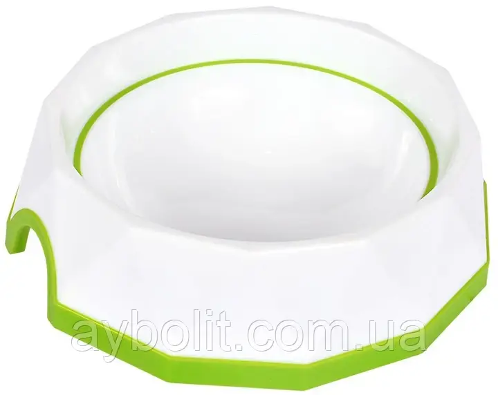 Миска для собак AnimAll 0259 Діамант PS8007 500 мл Зелена/біла (6914068020259), фото 1