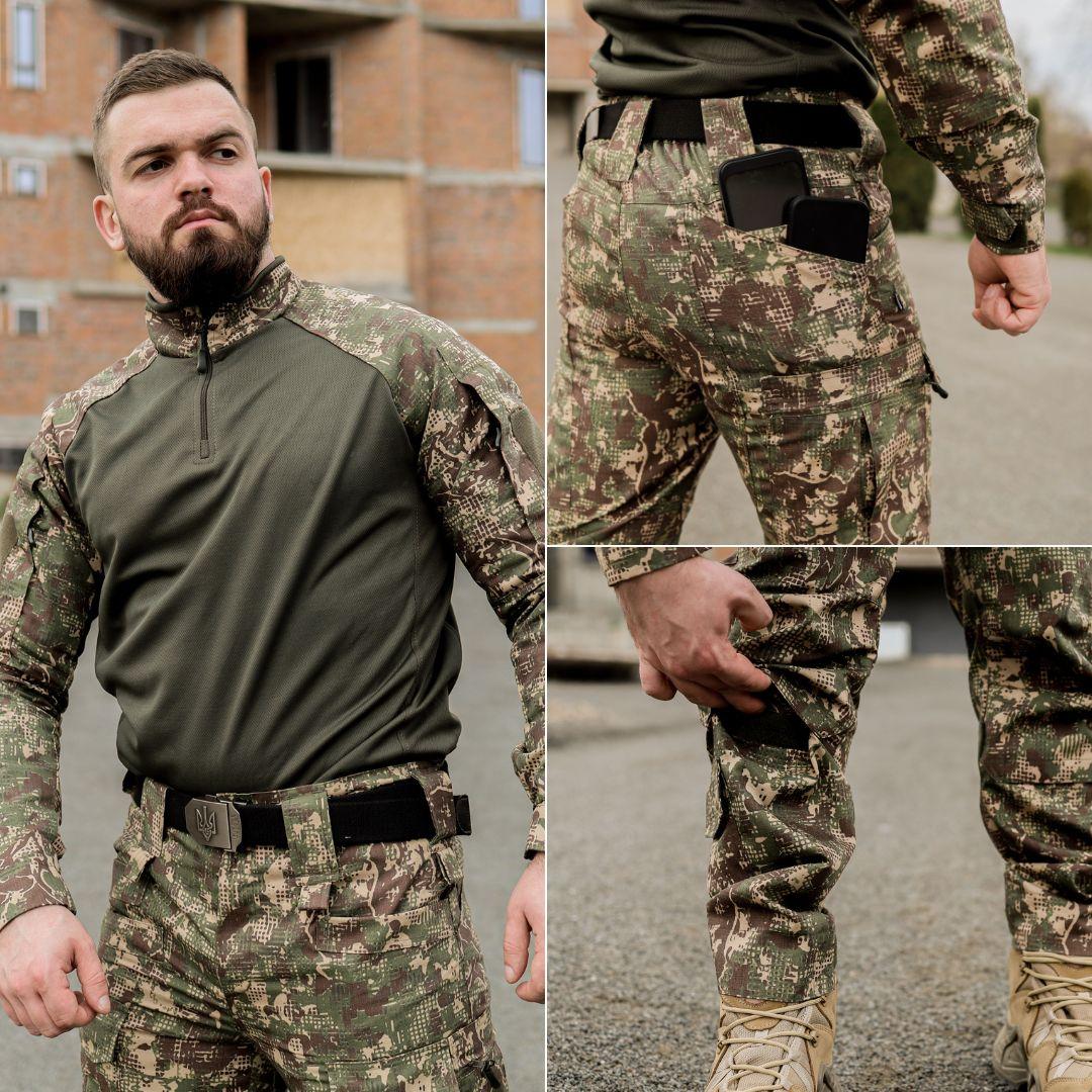 Тактичний костюм 2 в 1 (Рубашка Ubacs(Убакс) + штани Apex з 13 кишенями) Хижак GRIFON