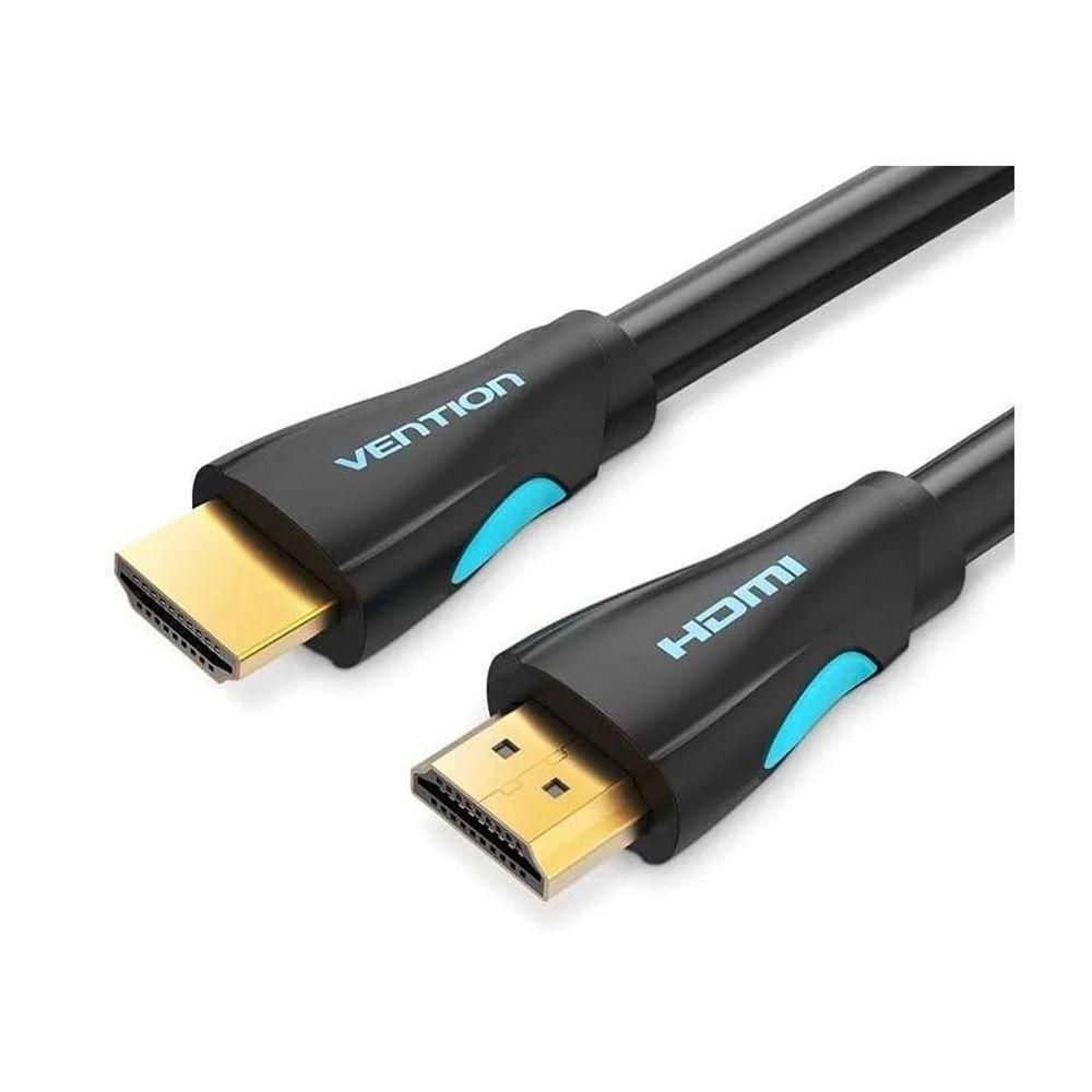 Відеокабель Vention HDMI 2.0 4K 60 Гц FHD 120 Гц 3D HDR 18 Гбіт/с Dolby True HD 7.1 1,5 м Чорний VAA-M02-B150