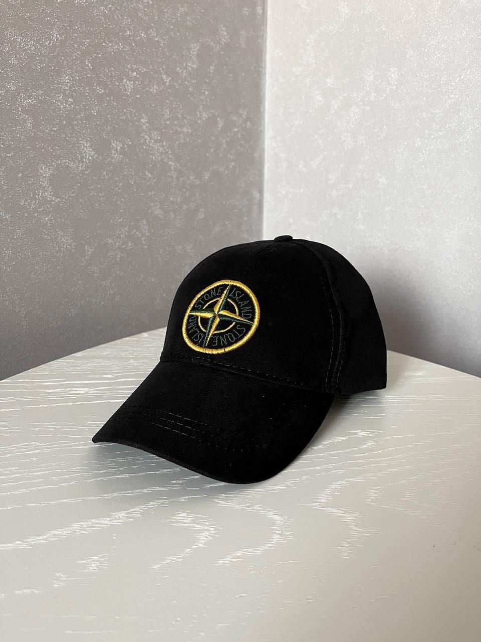 Кепка Stone Island чорна літня чоловіча жіноча ⁇ Бейсболка Стон Айленд спортивна