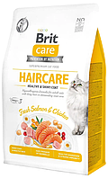 Сухой корм для кошек требующих ухода за кожей и шерстью Brit Care Cat GF Haircare Healthy & Shiny Coat 2 кг